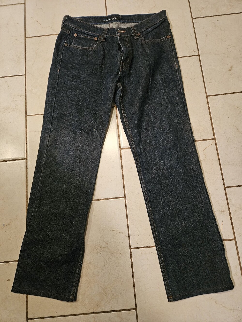 Men's RSQ Dark Blue Straight-Leg Jeans